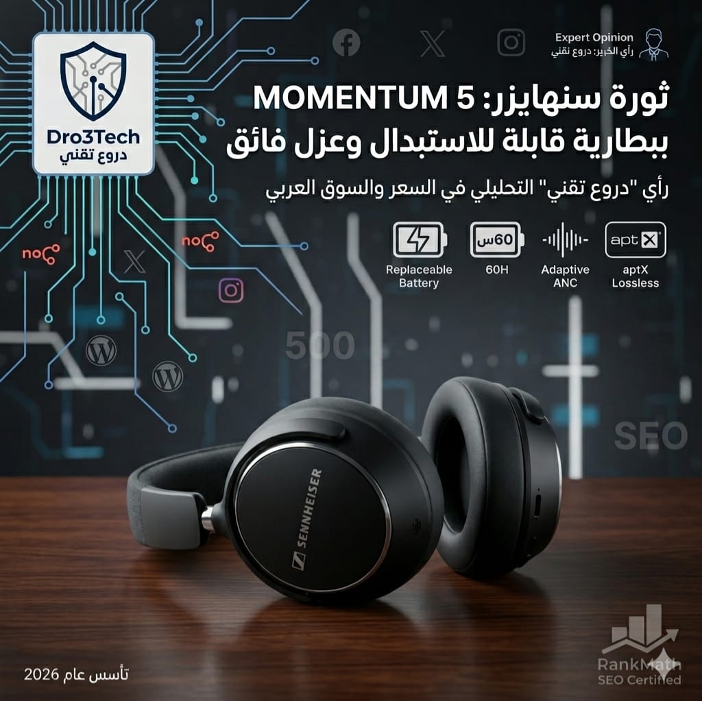 الإعلان رسمياً عن سماعات Sennheiser Momentum 5: ترقية ثورية ببطارية قابلة للاستبدال وعزل فائق
