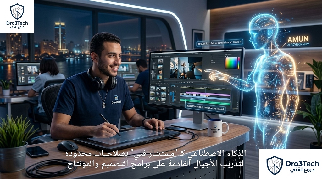 مشروع “المستشار الفني”: كيف نروض الذكاء الاصطناعي داخل برامج التصميم لنخلق جيلاً بشرياً لا يُقهر في 2026؟
