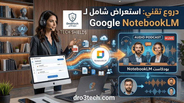 الدليل الشامل من دروع تقني: كيف تحول مستنداتك المعقدة إلى “بودكاست” تفاعلي ذكي باستخدام Google NotebookLM؟