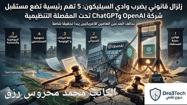 زلزال قانوني يضرب وادي السيليكون: 5 تهم رئيسية تضع مستقبل شركة OpenAI وChatGPT تحت المقصلة التنظيمية