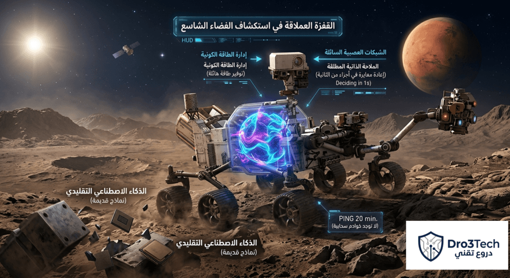 مسبار فضائي يعتمد على تقنية الشبكات العصبية السائلة للملاحة الذاتية وإدارة الطاقة في الفضاء السحيق بدون إنترنت سحابي.
