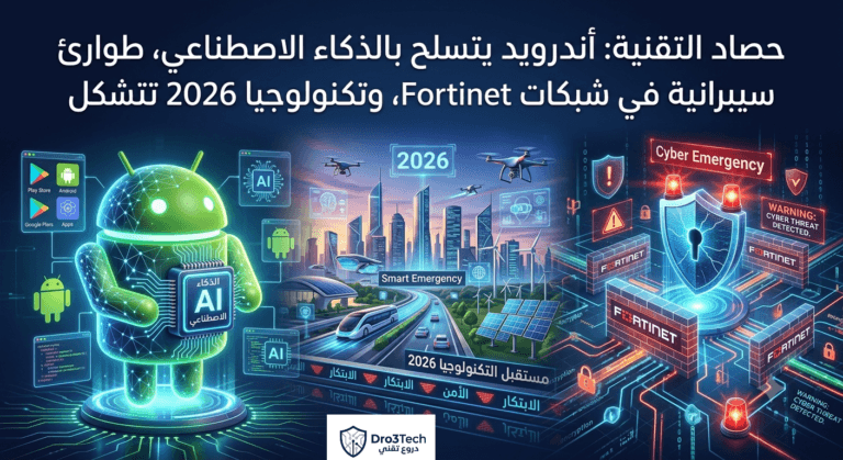 حصاد التقنية: أندرويد يتسلح بالذكاء الاصطناعي، طوارئ سيبرانية في شبكات Fortinet، وتكنولوجيا 2026 تتشكل