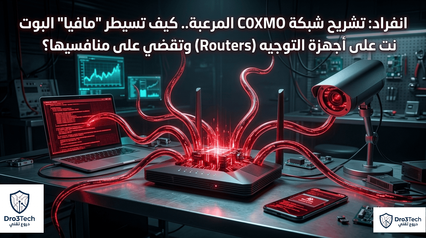 انفراد: تشريح شبكة C0XMO المرعبة.. كيف تسيطر “مافيا” البوت نت على أجهزة التوجيه (Routers) وتقضي على منافسيها؟