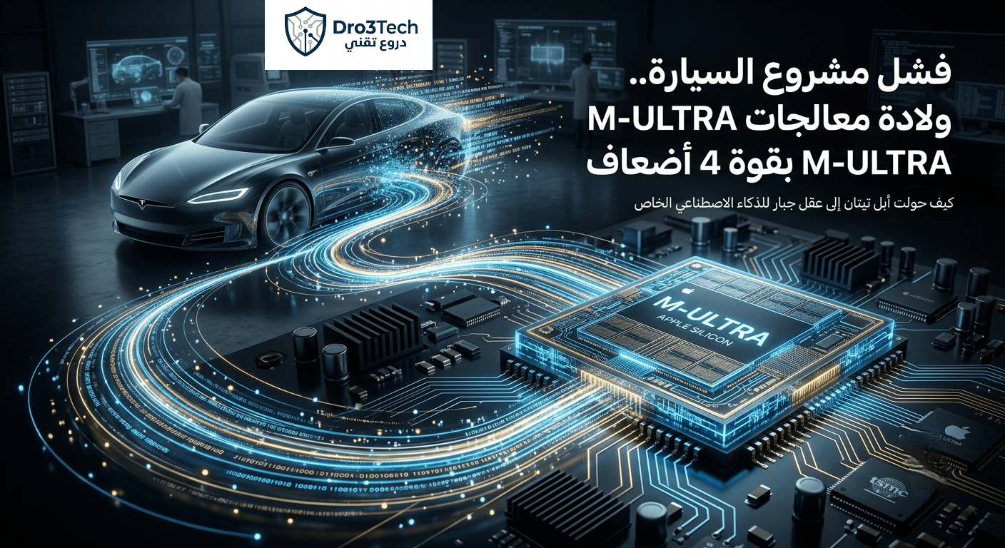 رقائق أبل الذكية: كيف أدى فشل مشروع السيارة إلى ولادة معالجات M-Ultra بقوة 4 أضعاف؟