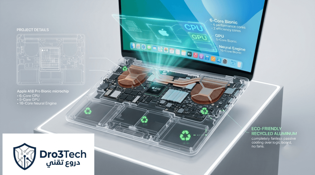 لابتوب أبل MacBook Neo الاقتصادي بمعالج A18 Pro وتصميم معاد تدويره