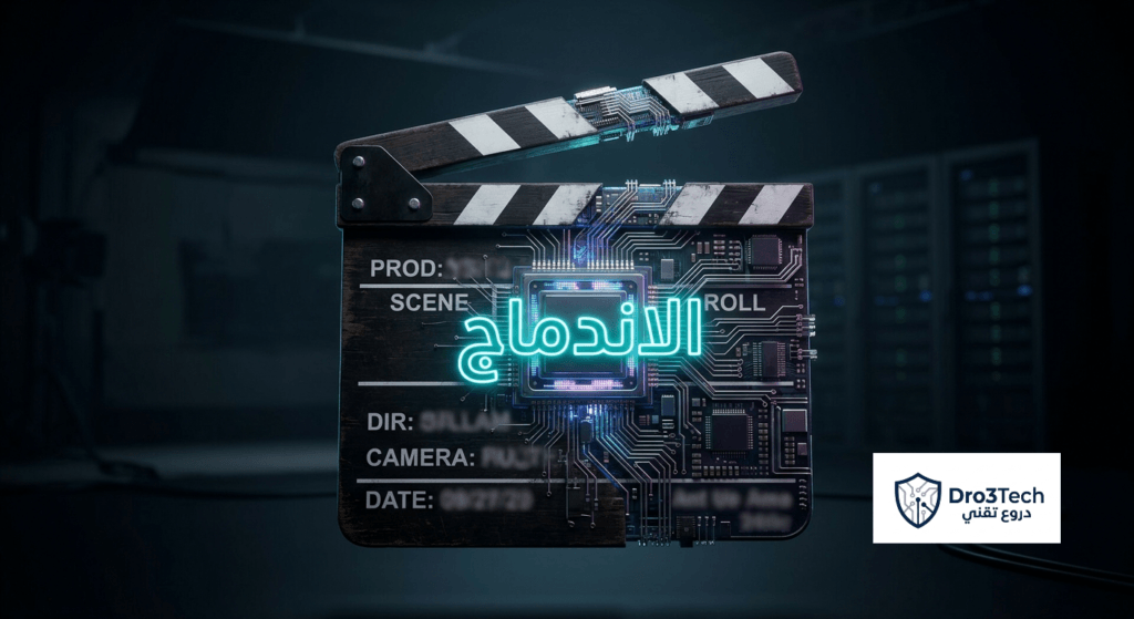 تصميم يعبر عن الاندماج المالي لشركات الذكاء الاصطناعي بين نتفليكس وبن أفليك.