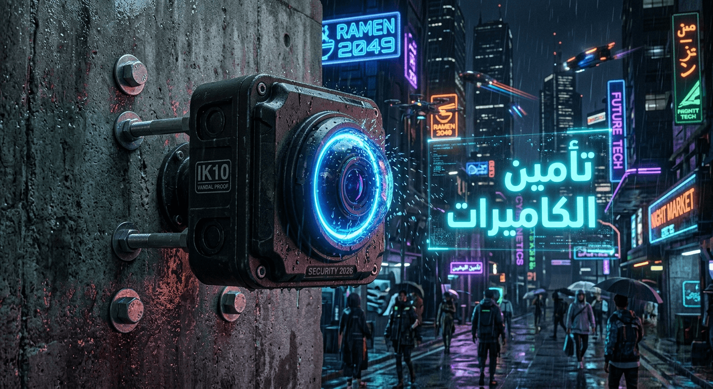 تأمين كاميرات المراقبة: خط الدفاع الهندسي 2026 ضد التخريب والسرقة