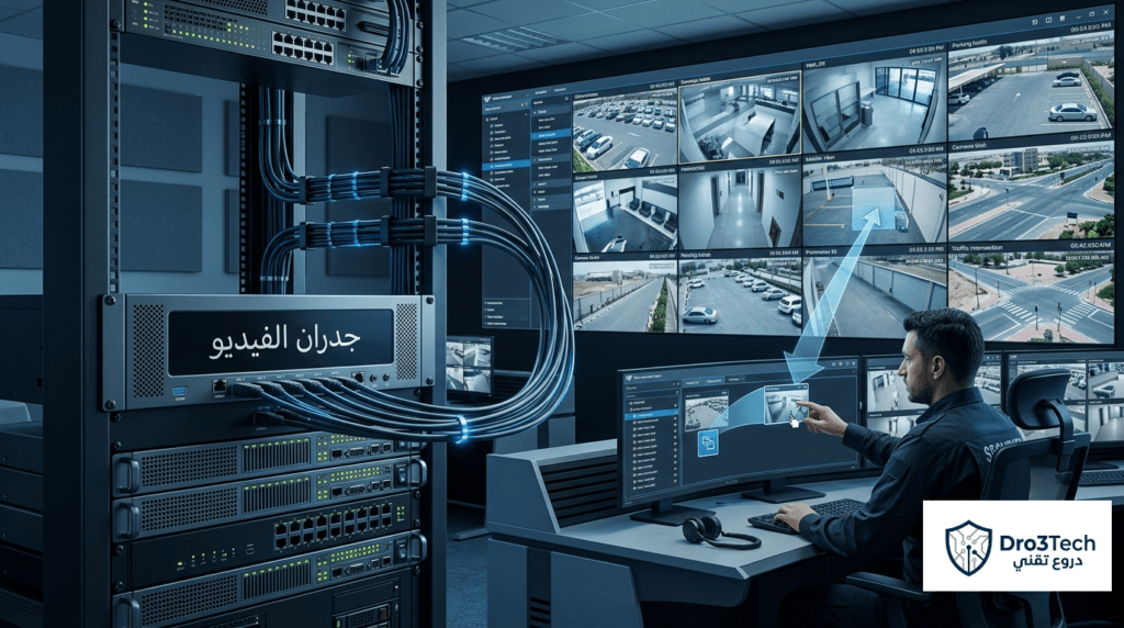 آليات إدارة جدران الفيديو في غرف التحكم باستخدام جهاز مفكك الشفرة المركزي لتخفيف الحمل عن أجهزة الكمبيوتر.