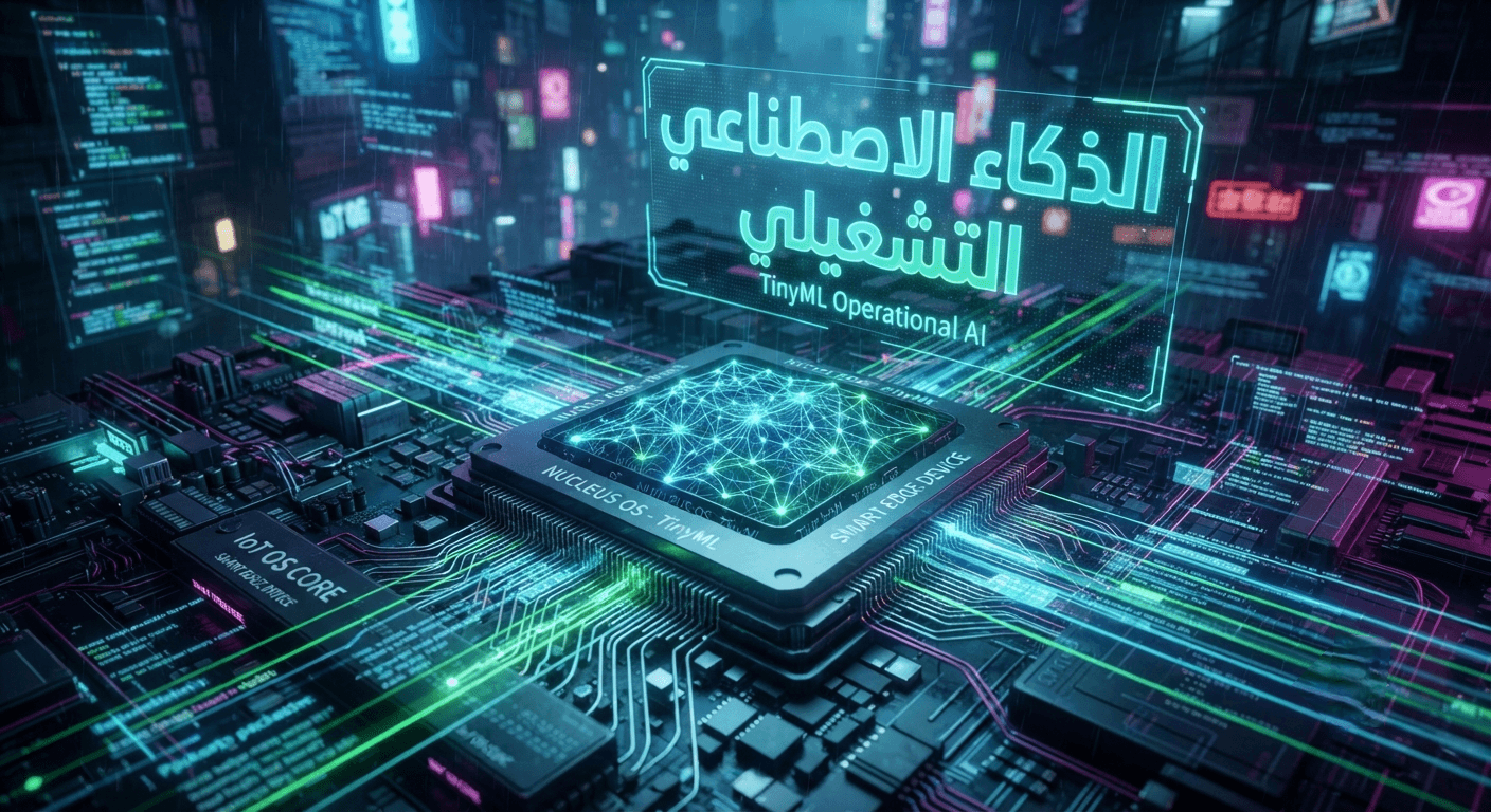 الذكاء الاصطناعي التشغيلي (TinyML): 5 أسرار لدمج النماذج الذكية مباشرة داخل نواة أنظمة تشغيل IoT